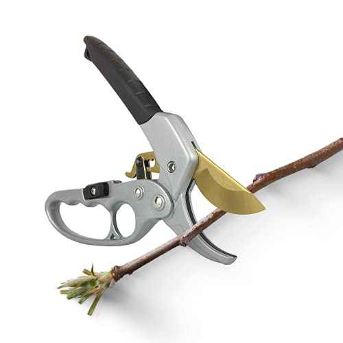Pruning Shears Ratcheting Garden Tool | Pruners for Gardening Hand Tools | Branch Cutter | Flower Arrangements Supplies | Tree Pruner | Lawn and Garden Tools Gardening Supplies | Florist Supplies
