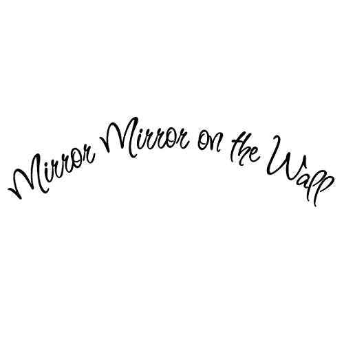 Mirror Mirror on The Wall Decal Quote Vinyl Lettering Girls Room Wall Stickers Beauty Wall Stickers Quotes