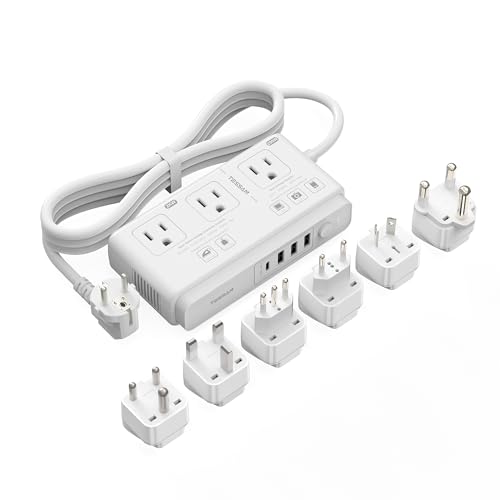 TESSAN 4 Feet Voltage Converter US to Europe 220V to 110V Travel Power Adapter