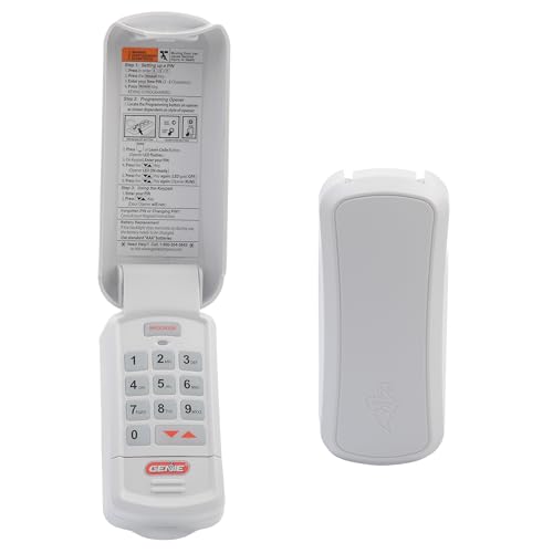 Genie Wireless Keyless Garage Door Keypad - 1 Pack - Compatible with All Genie Intellicode Models - White