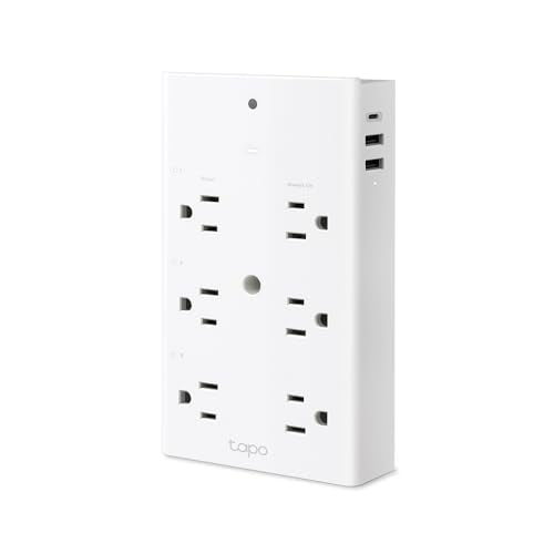 Tapo P306 Smart Wi-Fi Outlet Extender with HomeKit Compatibility, 3 Smart Outlets & USB Ports