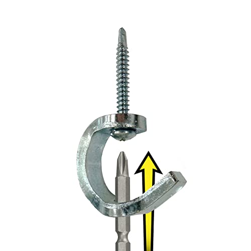 Hook Screw (2pk) - Power Driven Hook Screw - Easy-to-use - Self Tapping - Quick Install