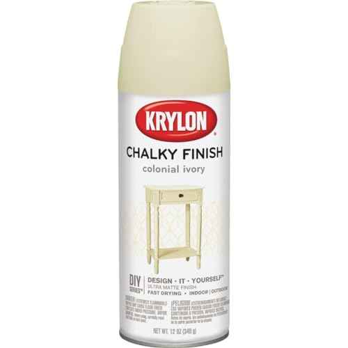 Krylon SW4108 Colonial Ivory, Spray Paint, Chalky Finish, 12 Oz, 12 Ounce (Pack of 1)