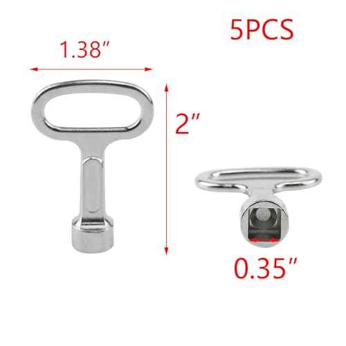 T Tulead 5PCS Square Socket Wrench Key 2"1.5" for Drawers, Electric Cabinets, Small Cabinet