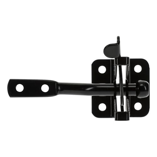 National Hardware Automatic Gate Latch 4-Inch Strike Steel Black Pack of 1