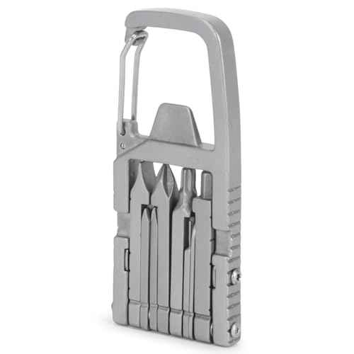 Generic 12 in 1 Keychain Multitool Screwdriver Bit Folding Multi Tool Bottle Opener Portable Pocket Tool for Outdoors Camping