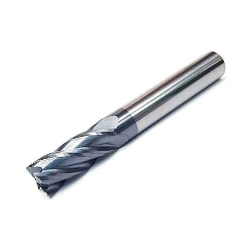 1/4" Carbide Square End Mill, HRC 45 Deg Single End 4 Flute AlTiN Coating Mill Bits