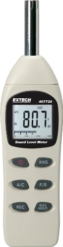 Extech 407730 Digital Sound Level Meter, 40–130 dB, A/C Weighting (Variation: Digital Sound Level Meter)