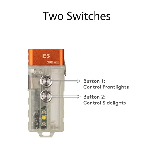 RovyVon E5 EDC Flashlight USB C Rechargeable, AAA Battery Compatible, 4000K High CRI Flat Keychain Light, Dual Power Sources for Camping Hiking (White+Red Sidelights)