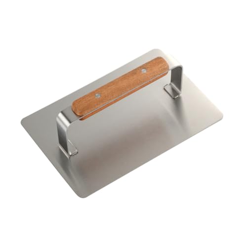 Stainless Steel Trash Compactor Tool with Wooden Handle for Kitchen Waste
