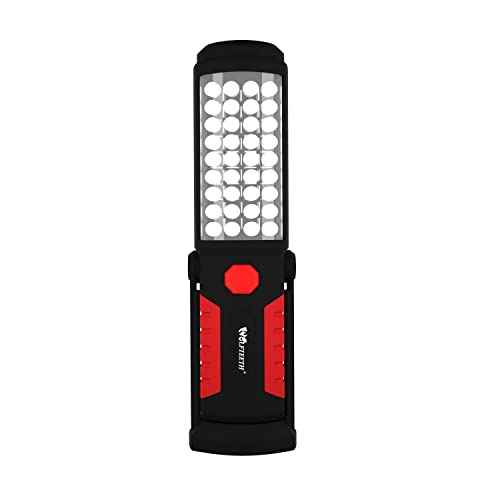 Wolfteeth 36+5 LED Torch Inspection Lamp Camping Light,Hands-Free Garage Workshop Flashlight for Auto,Emergencies with Adjusting Stand, Hanging Hook and Magnet Base