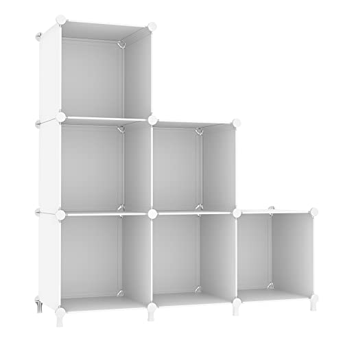 AWTATOS White 6-Cube Closet Organizer Storage Shelf - Multi-Purpose