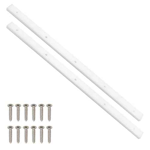 2PCS Crosscut Sled, Catcan Table Saw Sled Kit with Predrilled Holes and 12 Screws, 3/4" x 3/8" x 17" Miter Bars for Table Saw Runners(2)