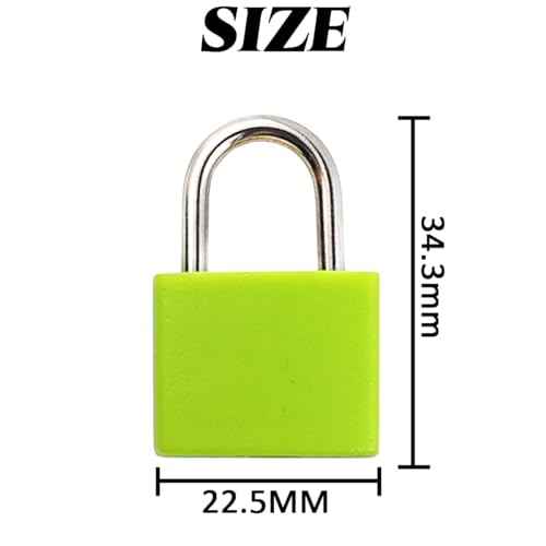 TIHOOD 10PCS Luggage Locks with Keys, Locker Lock Small Luggage Padlocks, Suitcase Locks Metal Keyed Padlock for School Gym