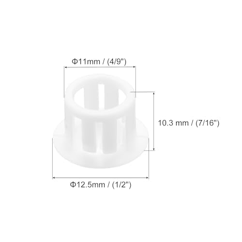 MECCANIXITY White Plastic Hole Plugs 11mm - 32PCS Flush Fit