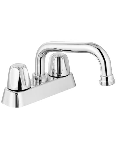 4-Inch Centerset Utility Sink Faucet with 3/4-Inch Spout Thread, Chrome