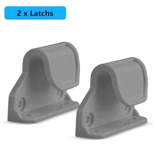 Retractable Baby Gate Replacement Parts, 55" W x 33" H Retractable Baby Gate Extensions (Including 2 x Latches + 2 x Brackets + 1 Set of Screws) for Retractable Gate (Gray)