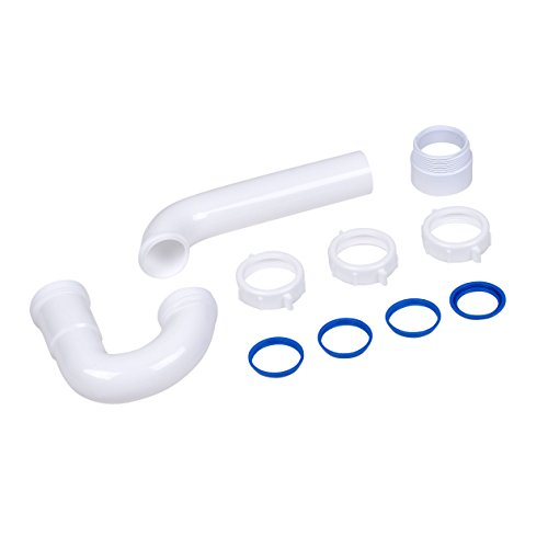 Oatey Dearborn 1-1/2-Inch PVC P-Trap with Threaded Adapter & Reversible J-Bend