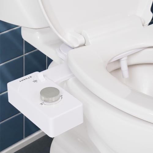 TUSHY Classic 3.0 Bidet Toilet Seat Attachment Brushed Nickel, Cool Water Variant
