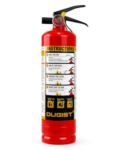Ougist 2.5 lb ABC Dry Chemical Fire Extinguisher - Model 1, Home & Car Safety