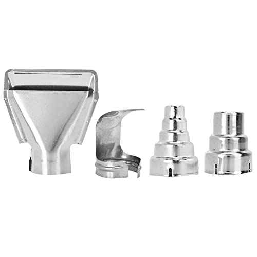 Watris Veiyi Heat Gun Nozzles Kit, 4PCS Hot Air Gun Attachments, Stainless Steel Reflector Nozzle Soldering Station Nozzle Tool