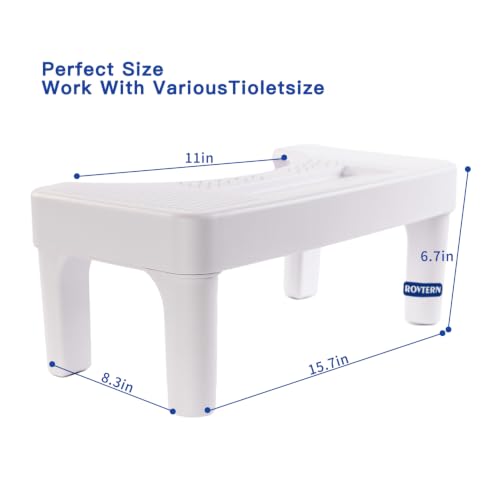 6.8 Inch Non-Slip Toilet Step Stool for Adults and Kids - Ergonomic Bathroom Aid