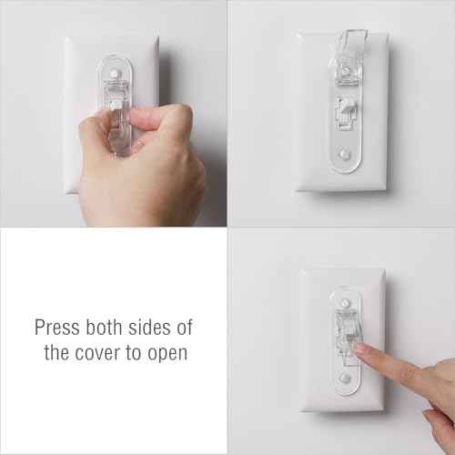Wall Switch Guard, Childproof Light Switch Cover Guard | Toggle Style | Light Switch Protection | Lock Toggle Switch in On or Off Position | 2 Pack, Clear