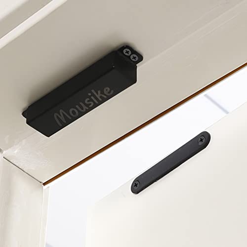 2 Pack Magnetic Door Catch Heavy Duty 90lb Black Stainless Steel for Cabinets & Closets