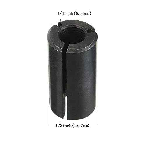 ?????? ???? Pack of 2 Router Collet Set 1/2'' To 1/4'' Dia Chuck Driver Adapter Converter for Woodworking Engraving Machine Tool