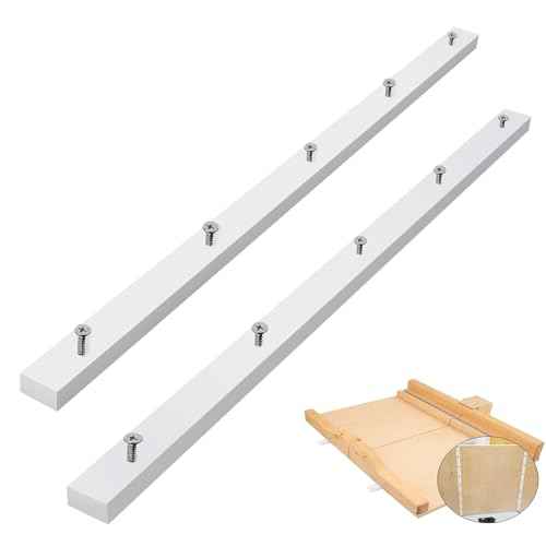 2 Pack Crosscut Sled for Table Saw, Miter Slot Runners, 3/4" x 3/8" x 17" Premium UHMW Miter Bar with Predrilled Holes & Screws Ideal for U Tracks, Router Table, Bandsaw, Coping Sled,MGJ-105W