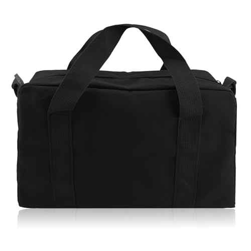 Small Tool Bag,Close Top Wide Mouth Tool Organizer Bag,Large Capacity Tool Bags for Men,Canvas Tool Storage Bag for Storage Handbag for Screwdrivers,Wrench,Pliers Hand Tools (black, 12 Inch)