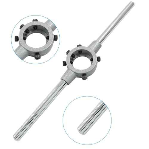 Bivethoi Round Die Stock Handle Wrench, M10-M11 Metric Round Die Holder for 30mm/1-3/16 Inch OD Dies