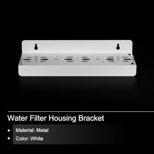 MECCANIXITY 10 Inch Water Filter Housing Bracket for Whole House Plumbing White