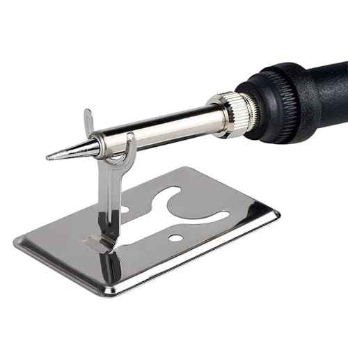 8 Pack Soldering Iron Pen Stand Holder Basic Mini Portable Folding Metal Support Station Shelf Bracket Solder Welding Gun High Temperature Resistance Protecting Base Holders Rack