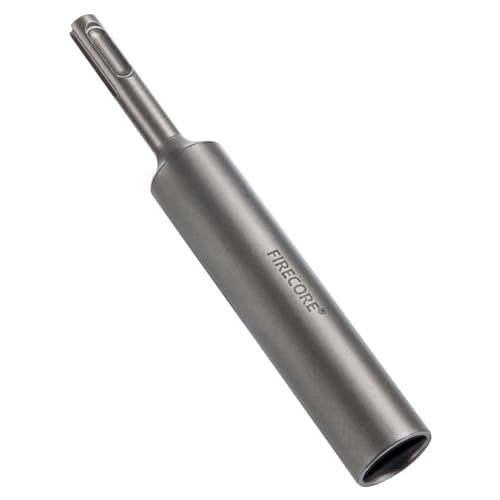 SDS Plus Ground Rod Driver for 5/8 Inch & 3/4 Inch Ground Rods, Firecore One-Piece T Post Driver Adapter Bits, Fits Bosch Dewalt Milwaukee Hilti and Other SDS-Plus Rotary Hammer Drill Tools