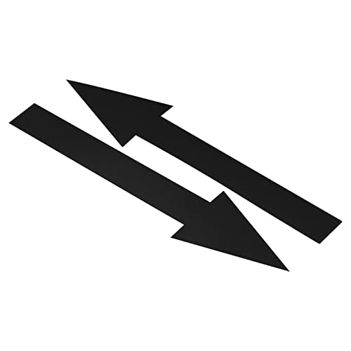 8"x2" Arrow Sticker Black, 10 Pack PVC Removable Self Adhesive Waterproof Floor Decal Wall Marking Arrow Sign for Road Instructions, Wall Stickers and Murals