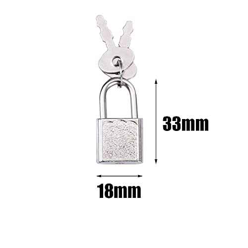 10pcs Mini Cute Diary Padlock Tiny Small Luggage Locks with Keys for Jewelry Boxes Decor Backpack Travel