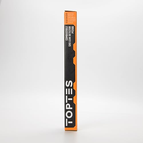 TopTes PT210S Gas Leak Detector, Natural Gas Detector with 4-inch Probe, Propane Leak Detector Locating Combustible Gases Like Natural Gas, Methane for Home, Measures%LEL (Incl. Batteries) - Orange