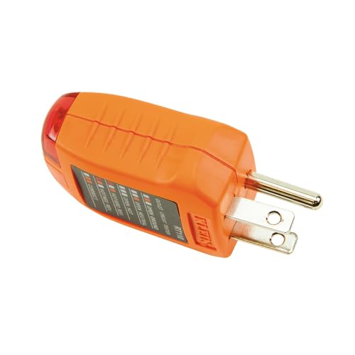Klein Tools RT110 Outlet Tester - Receptacle Tester for North American Outlets, 3-Wire, AC Voltage, Safety Certified, Durable & Easy to Use