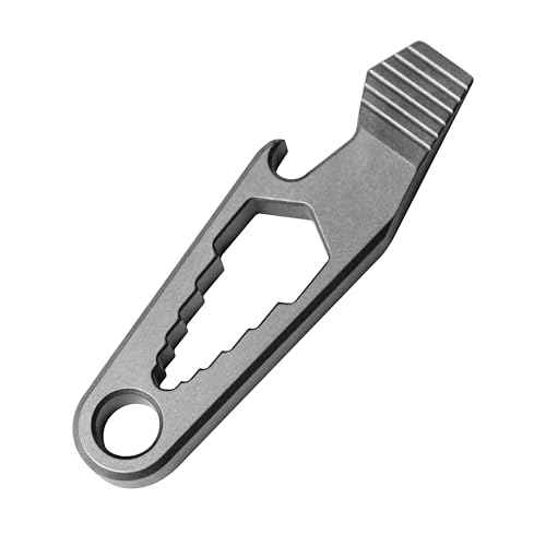 WARHERO Titanium EDC Tools Pry Bar with Bottle Opener Multi Tool Mini Crowbar
