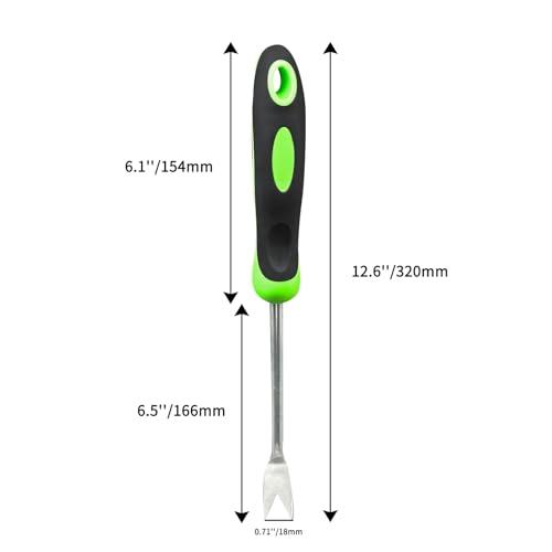 Garden Hand Weeder Tool Dandelion Weed Puller Tool with Ergonomic Handle Stainless Steel Gardening Weeding Tools Garden Weed Removal Tool for Yard Lawn Garden