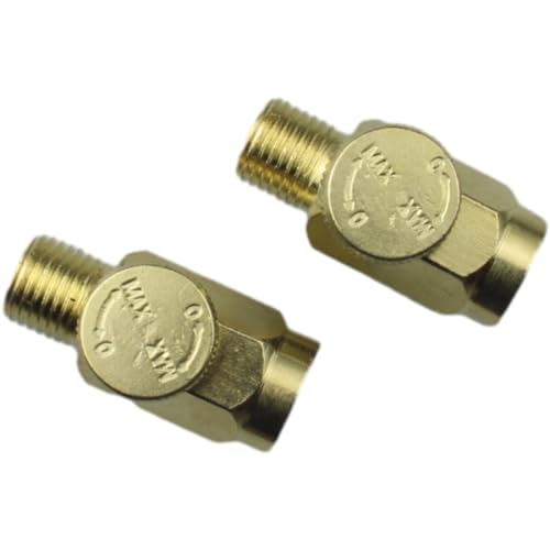 2pcs Brass In-Line Air Flow Regulator Adjustable 1/4" NPT Male & Female In-Line Air Flow Valves Air Pressure Compressor Control Tool