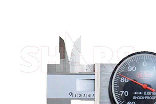 Shars 0-6" Precision Stainless Steel Shock Proof Dial Caliper .001" Graduation, Black Face 303-1305B P)