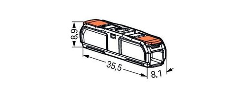 221-2401 | WAGO Lever-Nuts® Inline Splicing Connector | for Solid and Stranded Conductors | 2-Conductor with Operating levers | 24-12 AWG | Transparent housing | White Cover | [Box of 60 Pieces]