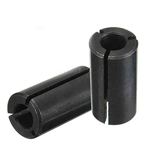 ?????? ???? Pack of 2 Router Collet Set 1/2'' To 1/4'' Dia Chuck Driver Adapter Converter for Woodworking Engraving Machine Tool