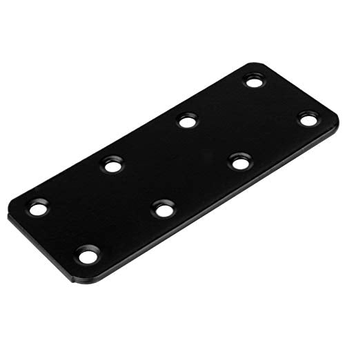 20 Pack 4-Inch Black Steel Mending Plates for Wood Furniture Repair