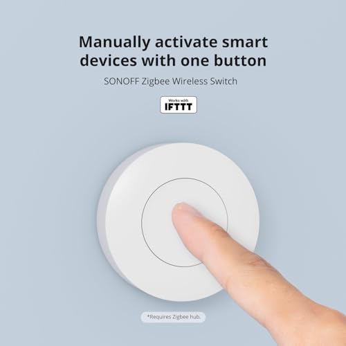 SONOFF Zigbee Wireless Push Button Switch SNZB-01P - Supports Smart Scenes, 3 Control Modes, Requires Zigbee Hub, 1 Pack