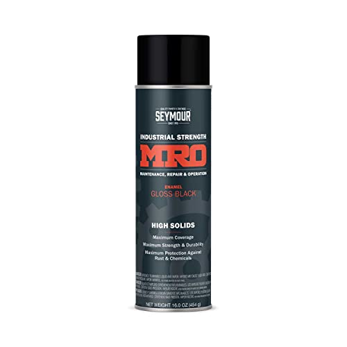 Seymour 620-1415 MRO High Solids Gloss Black Spray Paint 16 oz - Pack of 1