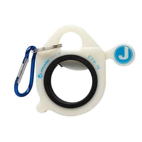Jonard Tools CTH-15 Cable Tie Holder, 1.5"- Cable Tie Holder with Spring-Loaded Design, Glow-in-the-Dark, Includes Carabiner, Rubber Ring, Fits 4"-24" Zip Ties and Cable Ties