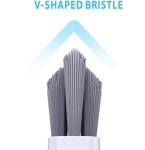 Lumkew V Shape Grout Cleaning Brush Set - 2 pcs Stiff Tile & Bathroom Scrub Brushes